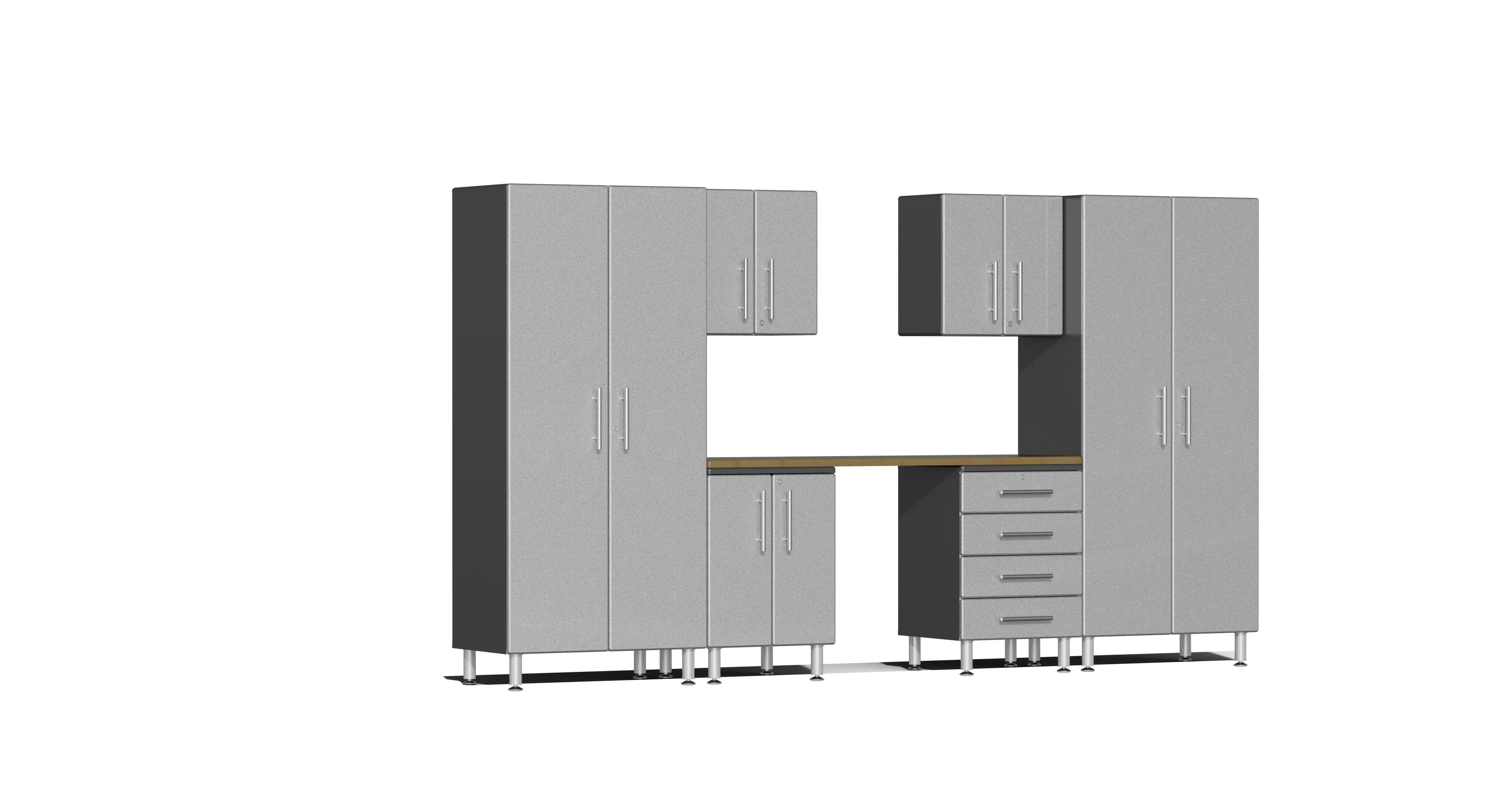 Ulti-MATE Garage 2.0 Series 7-Piece Kit with Workstation - UG24072S (Receive a FREE GearTrack with  5-Hooks - GAGP42GBEY)