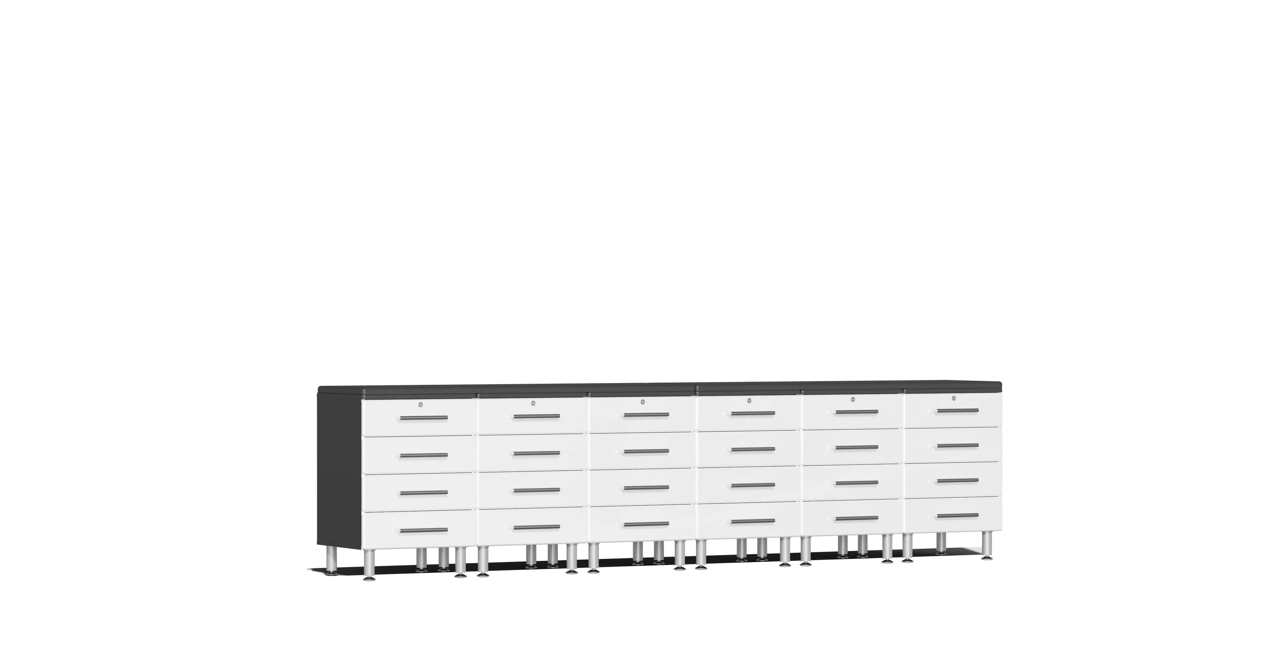 Ulti-MATE Garage 2.0 Series 8-Piece Dual Workstation Kit - UG23081W (Receive a FREE GearTrack with 5-Hooks - GAGP42GBEY)