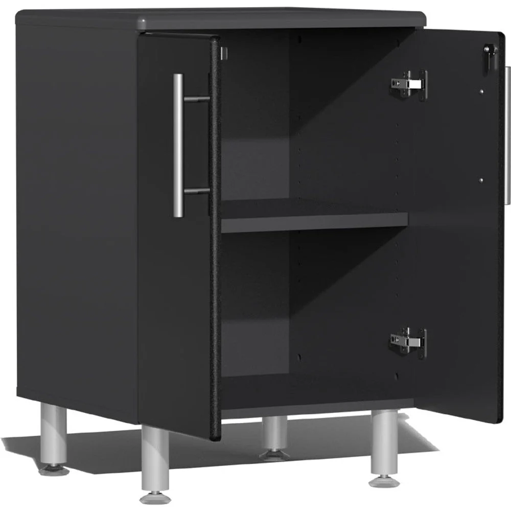Ulti-MATE Garage 2.0 Series Black Metallic 9-Piece Set with Bamboo Worktop - Image 4