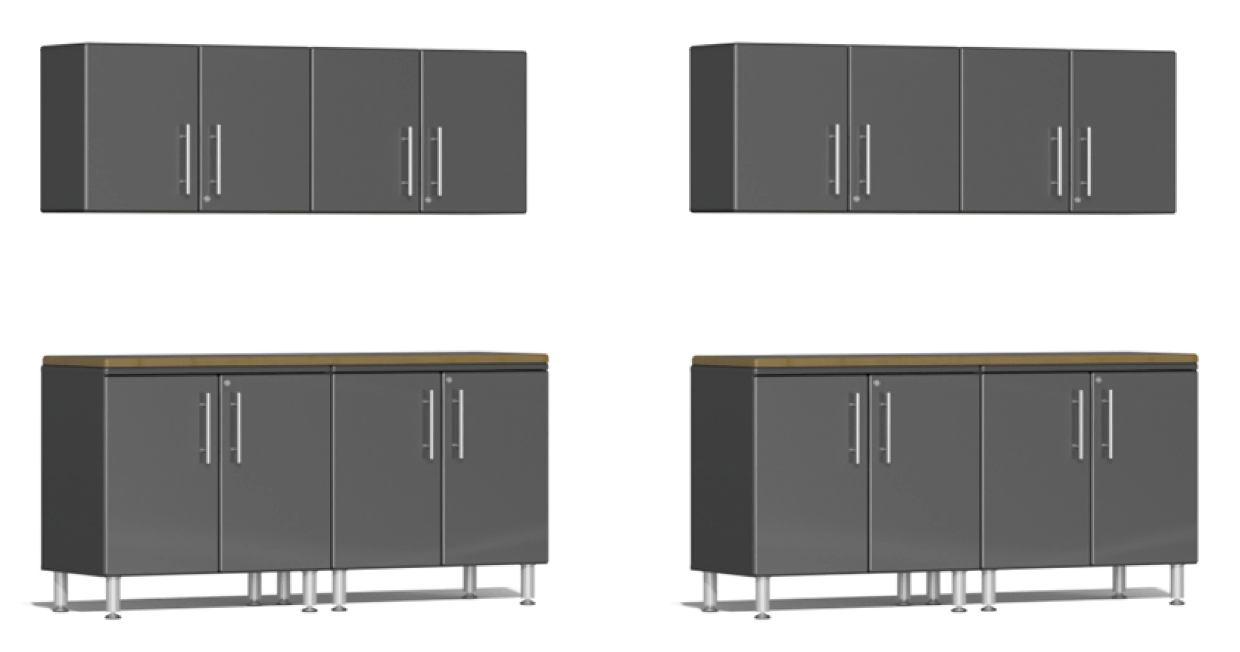 Ulti-MATE Garage 2.0 Series Grey 10-Piece Dual Workstation Set - UG25102G