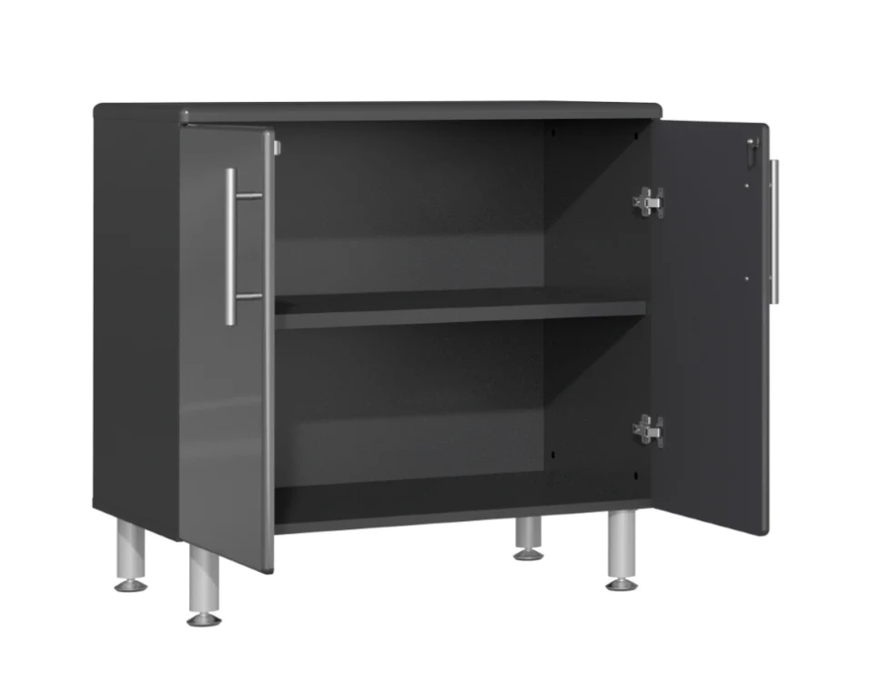 Ulti-MATE Garage 2.0 Series Grey 4-Piece Jumbo 2-Door Base Cabinet Set - UG29040G - Image 2