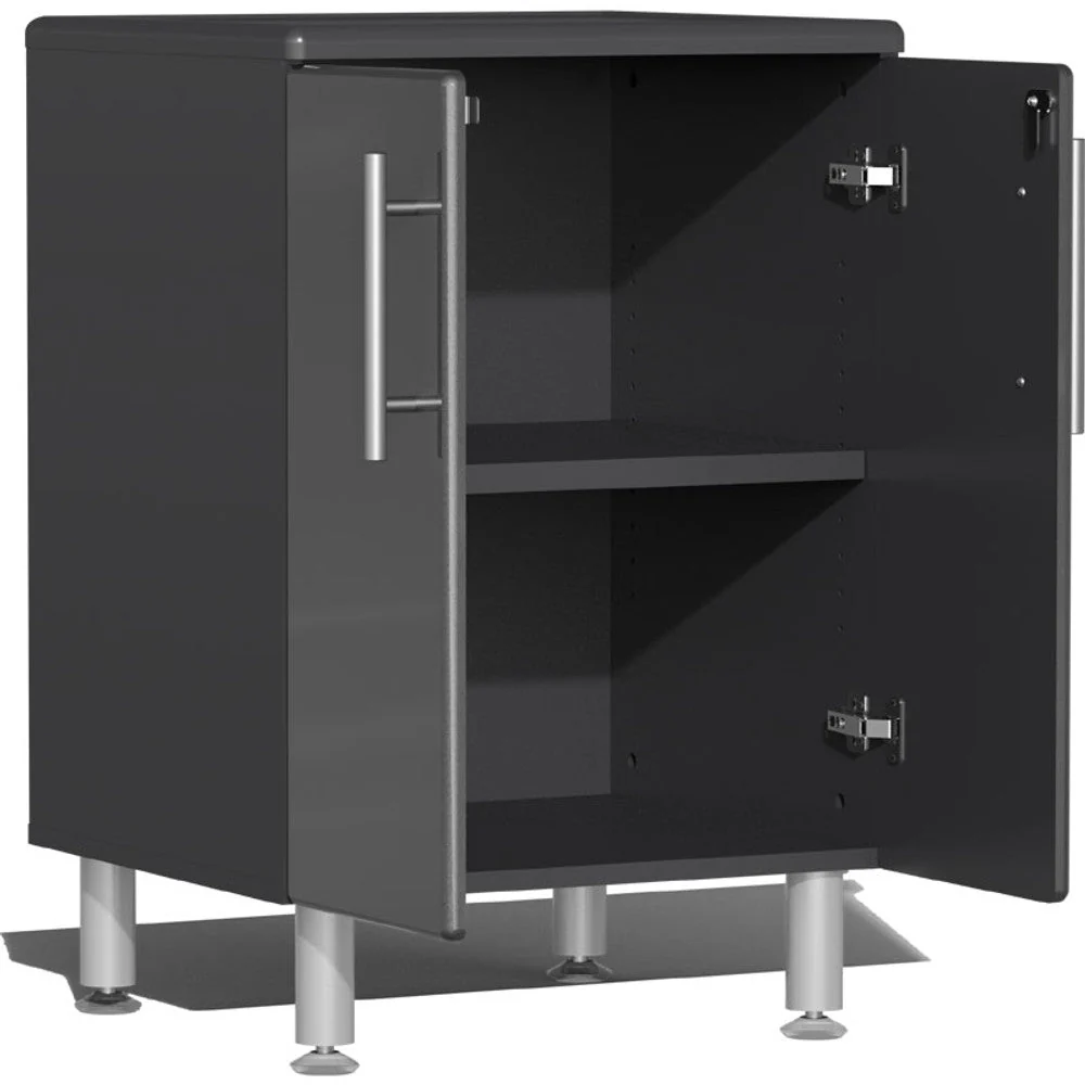 Ulti-MATE Garage 2.0 Series Grey Metallic 9-Piece Set with Bamboo Worktop - Image 4
