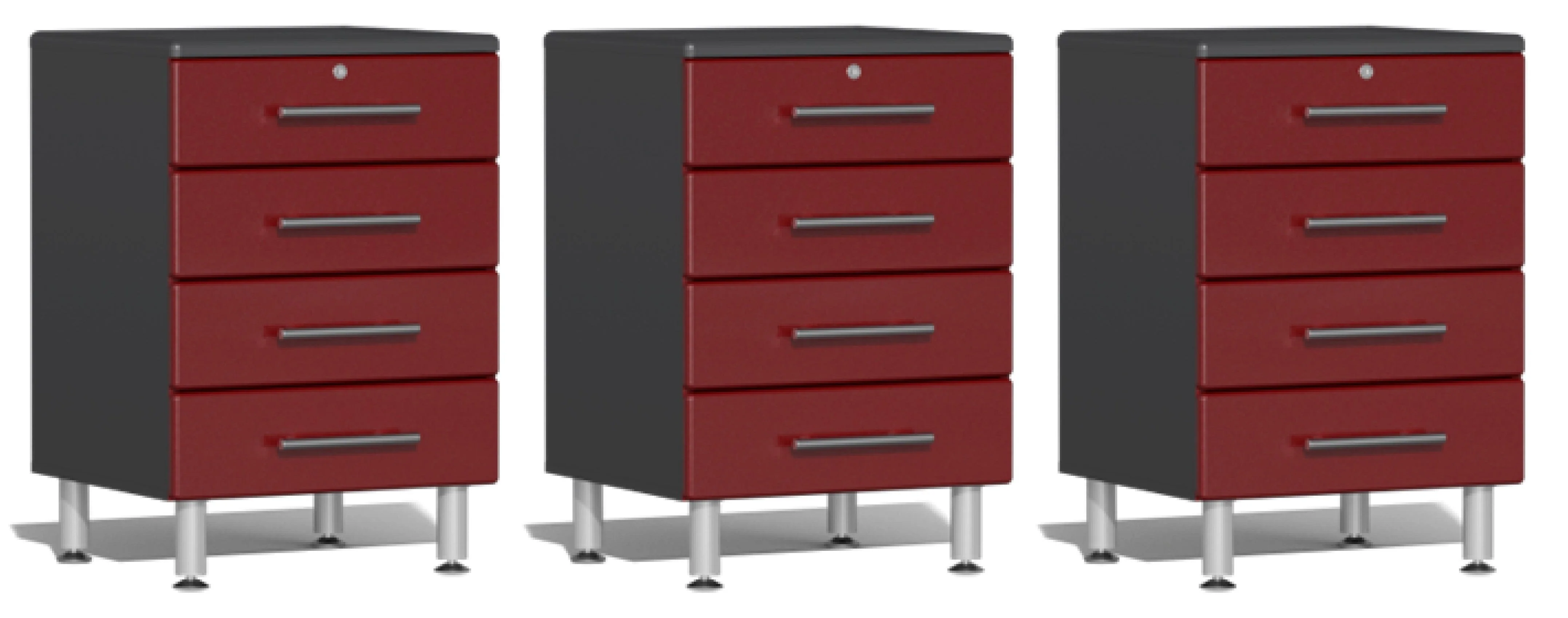 Ulti-MATE Garage 2.0 Series Red 3-Piece Drawer Base Cabinet Set - UG29030R