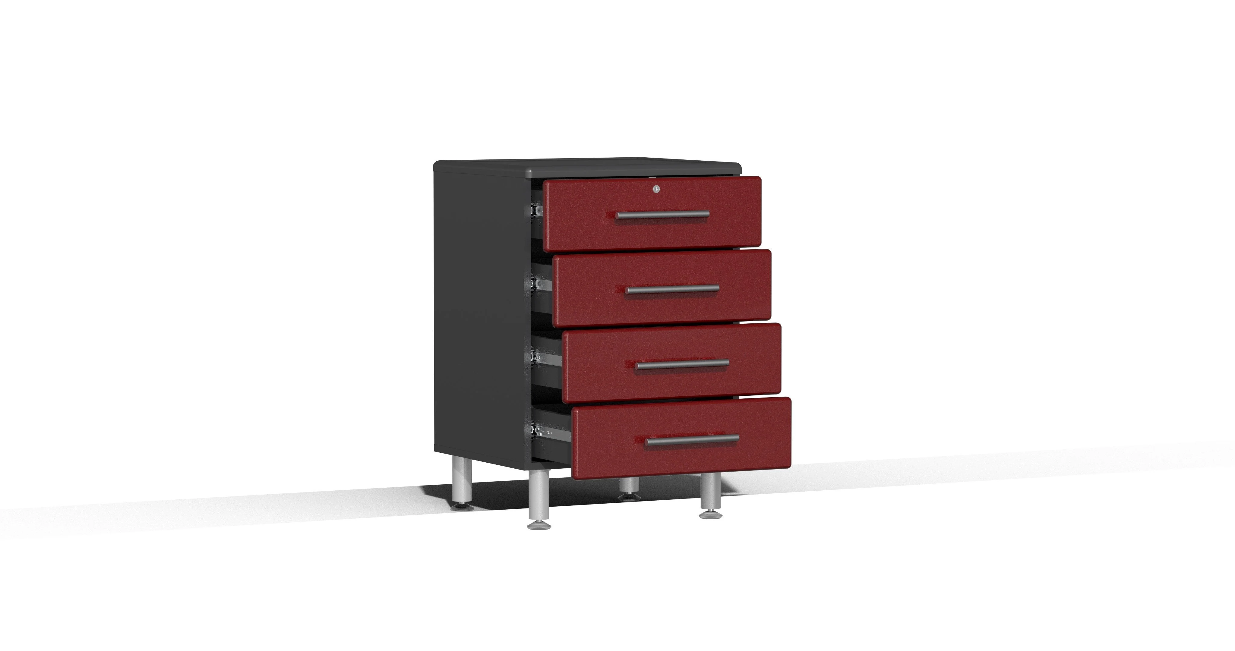 Ulti-MATE Garage 2.0 Series Red 8-Piece Kit with Bamboo Worktop - UG20082R - Image 3
