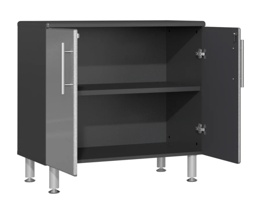 Ulti-MATE Garage 2.0 Series Silver 4-Piece Jumbo 2-Door Base Cabinet Set - UG29040S - Image 2