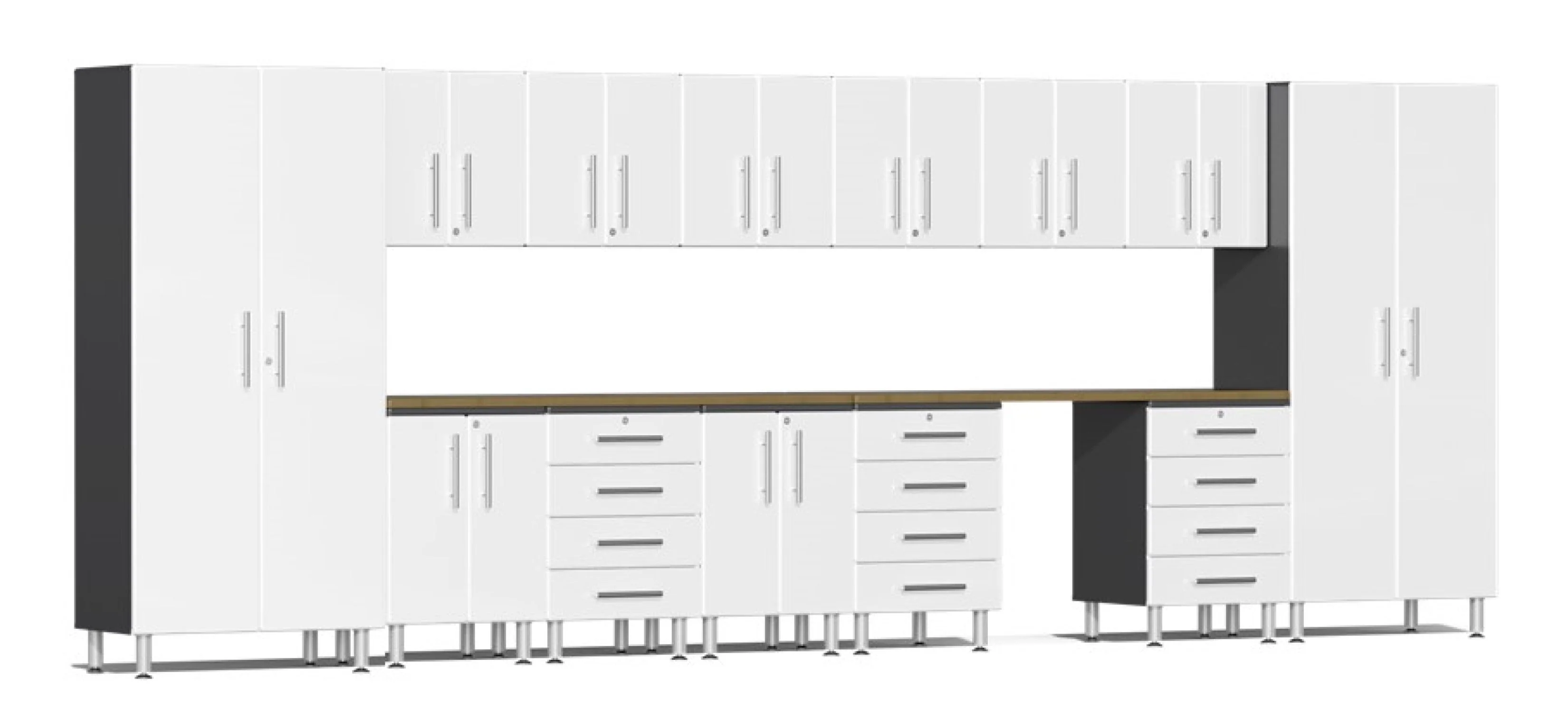 Ulti-MATE Garage 2.0 Series White 15-Piece Kit with Workstation - UG23152W