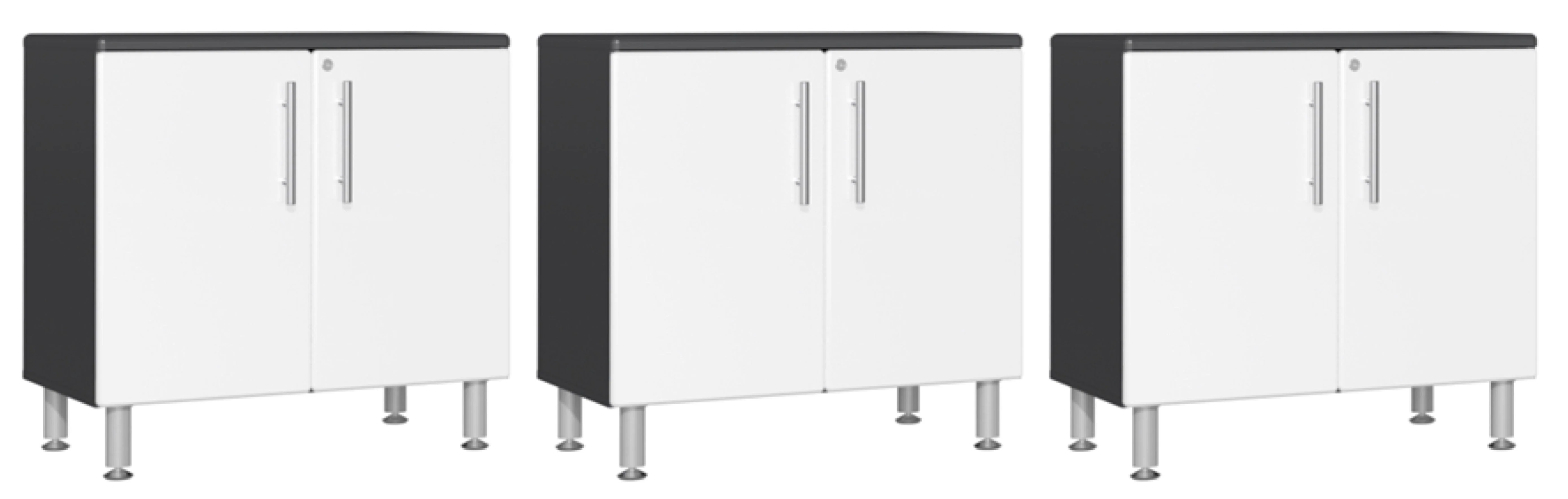Ulti-MATE Garage 2.0 Series White 3-Piece Jumbo Base Cabinet Set - UG20030W