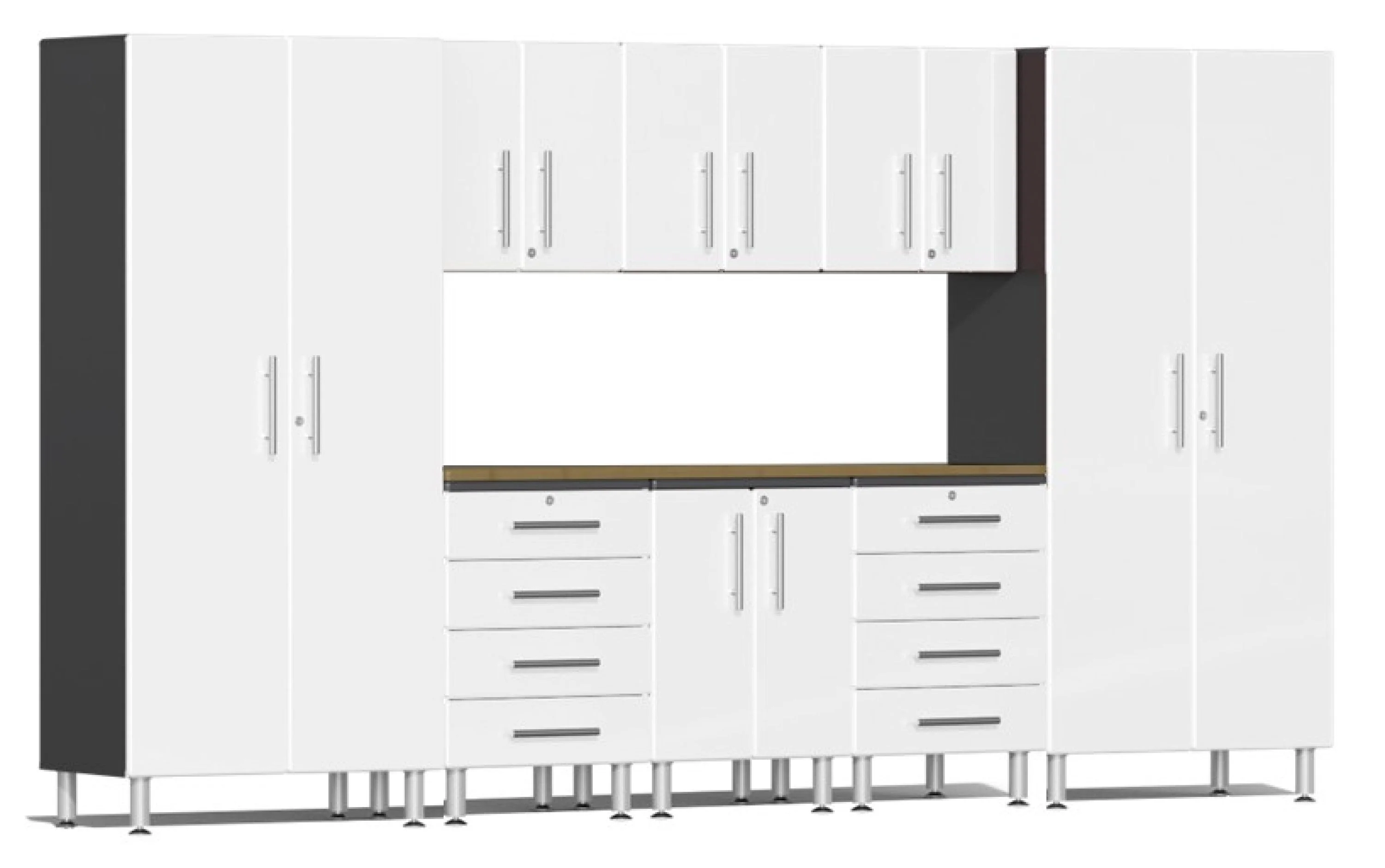 Ulti-MATE Garage 2.0 Series White 9-Piece Kit with Worktop - UG28092W
