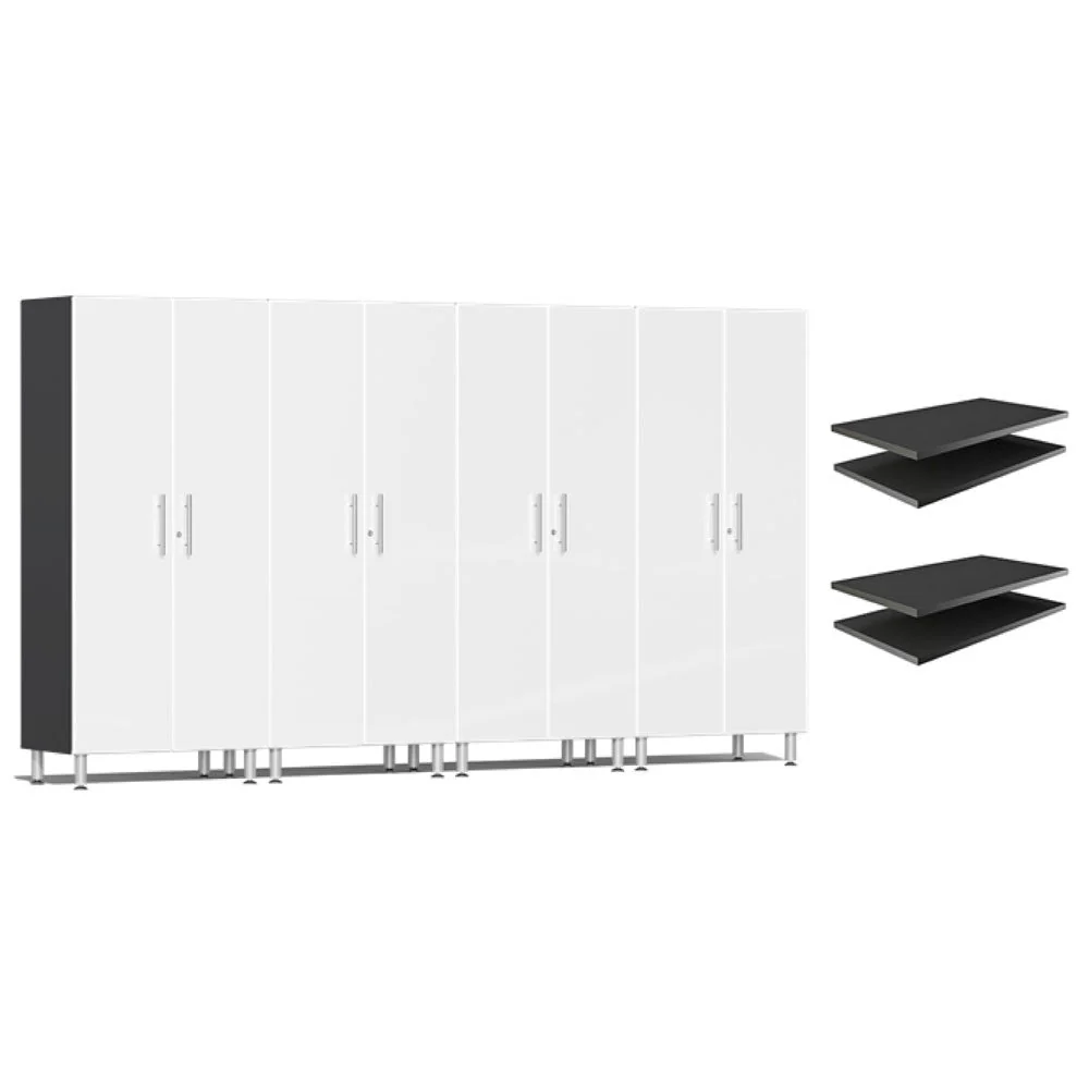 Ulti-MATE Garage 2.0 Series White Metallic 6-Piece Cabinet Bundle