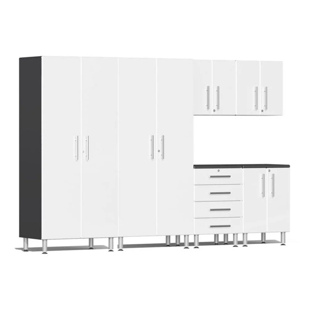 Ulti-MATE Garage 2.0 Series White Metallic 6-Piece Kit