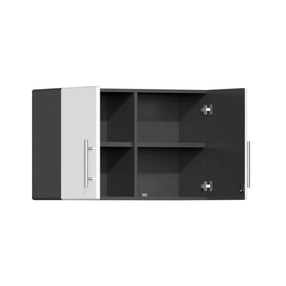 Ulti-MATE Garage 2.0 Series White Metallic 6-Piece Workstation Set with Bamboo Worktop - Image 4