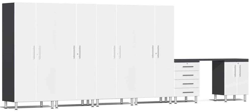 Ulti-MATE Garage 2.0 Series White Metallic 7-Piece Set