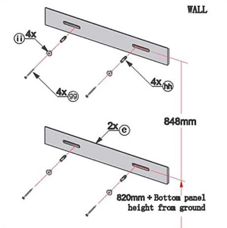 Ulti-MATE Garage Cabinets Tall Cabinet Wall Hanging Kit - UG21014 - Image 2