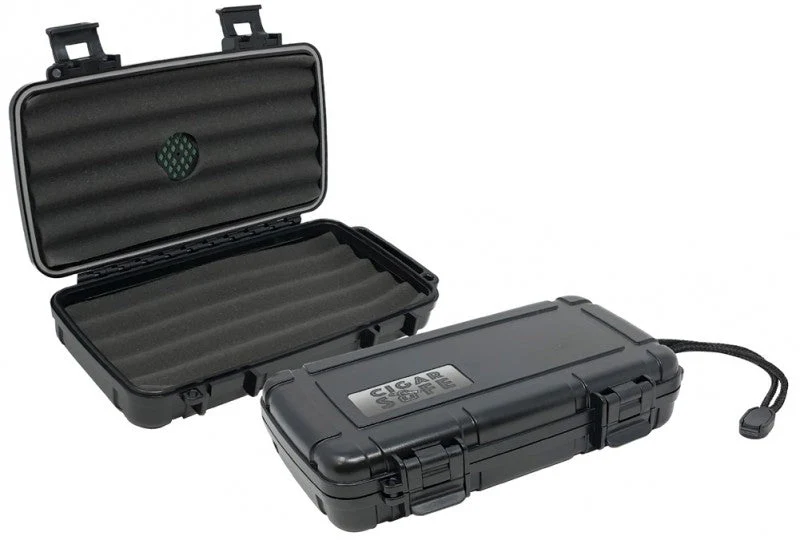 Prestige Import Group Waterproof Travel Humidor Case for 5 Cigars with ABS Shell