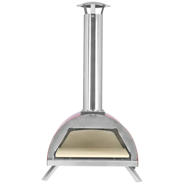 WPPO WKE-01-RED Le Peppe Red Portable Wood Fire Outdoor Pizza Oven - Image 2